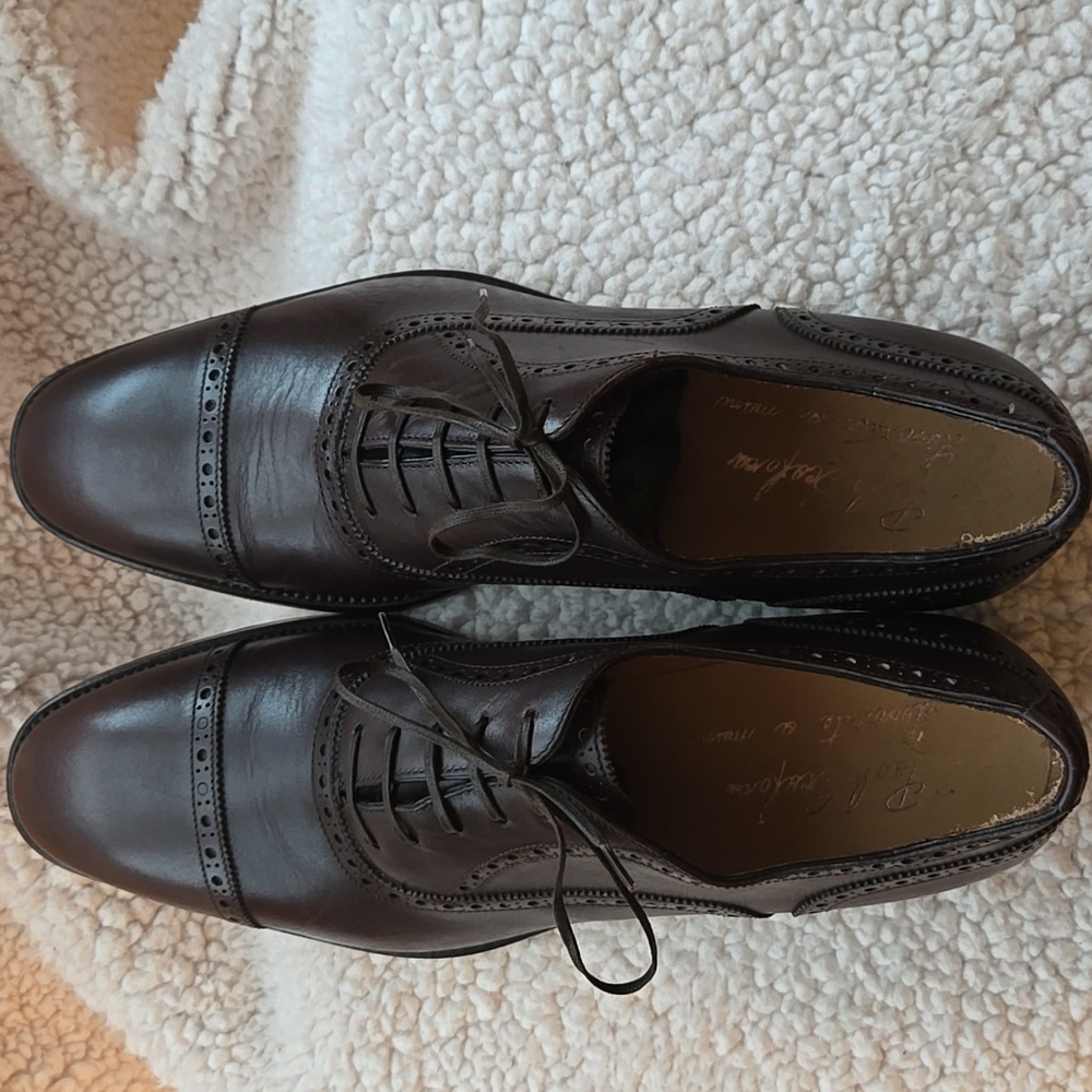 Paolo Scafora Brogue Cap Toe Oxfords